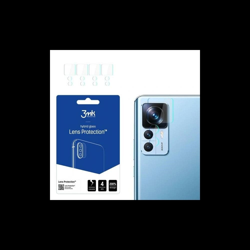 Hibrid de sticlă pentru obiectivul aparatului 3MK Lens Protect Xiaomi 12T/12T Pro [4 PACK] - 1