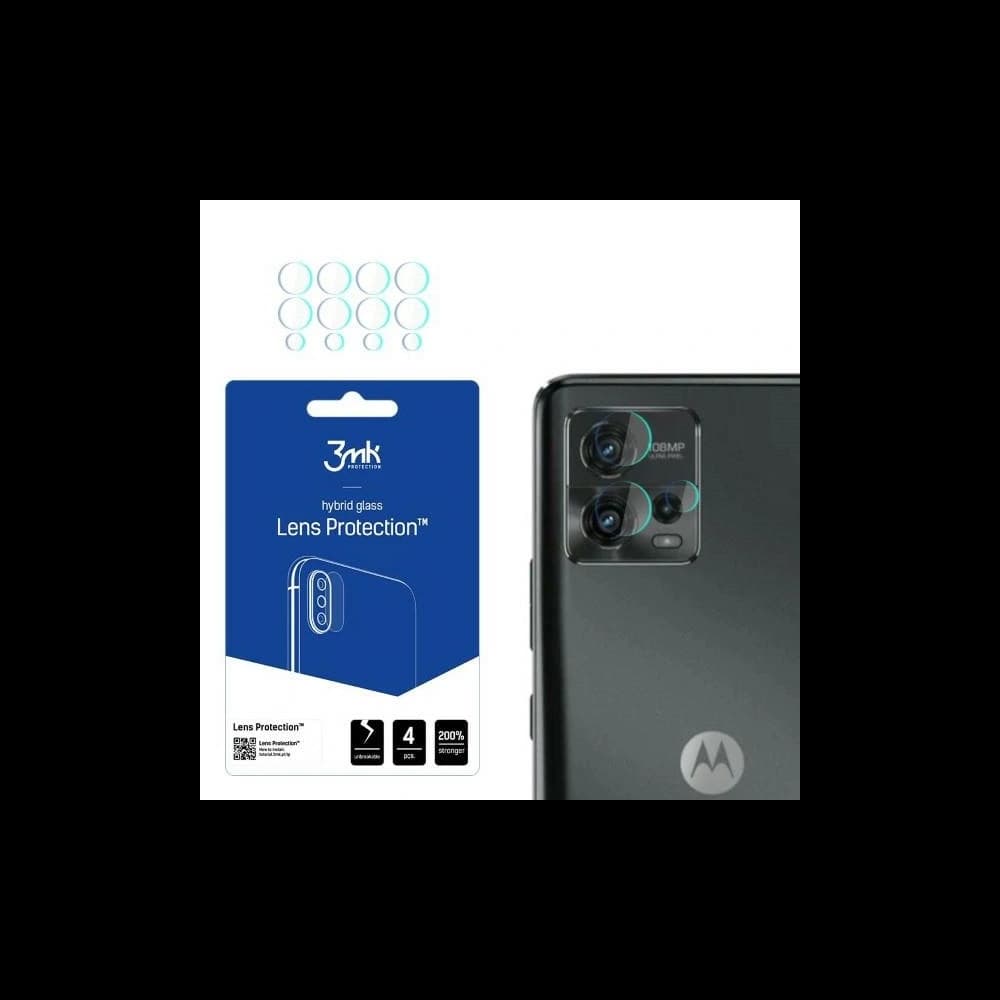 Hârtie hibridă pentru obiectivul aparatului 3MK Lens Protect Motorola Moto G72 [4 PACK] - 1