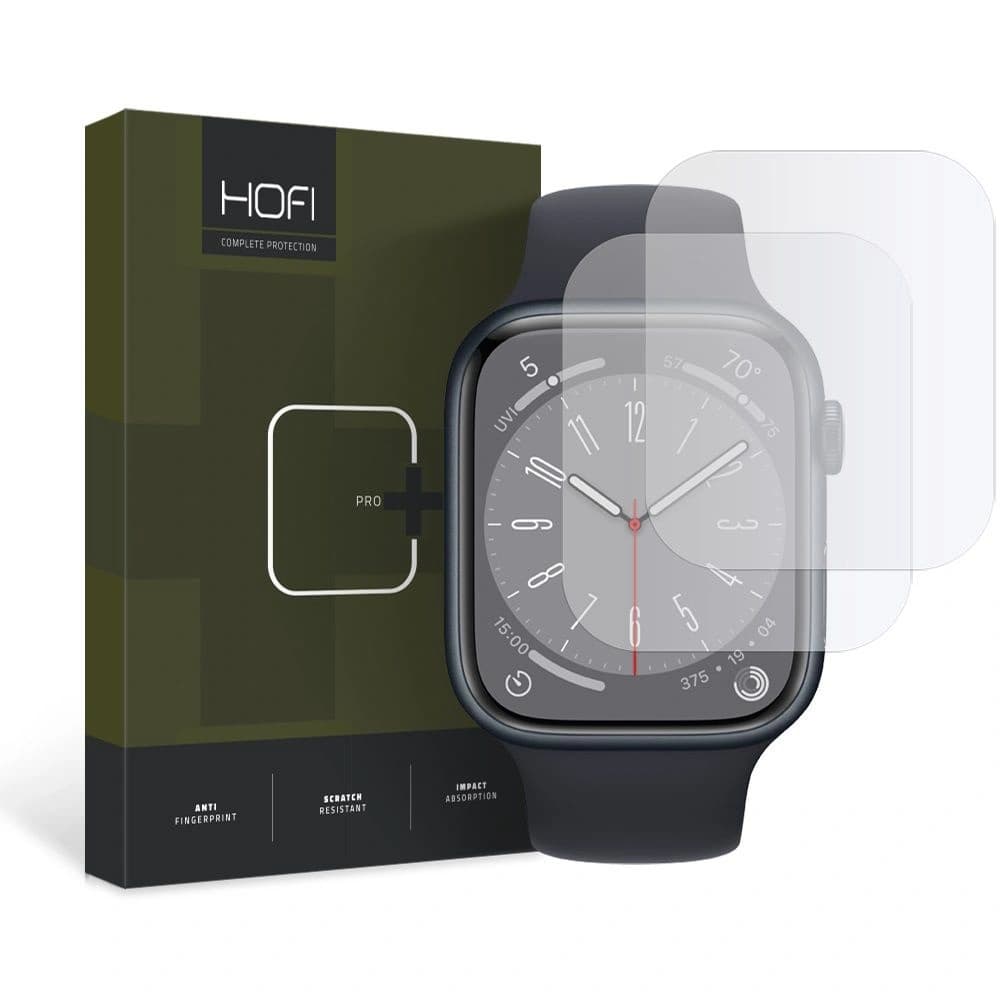 Folia hydrogelică Hofi Hydroflex Pro+ Apple Watch 4/5/6/7/8/9/SE 44/45mm Clear [2 PACK] - 1