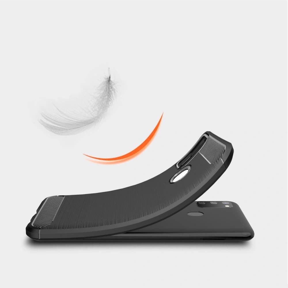 Case Tech-Protect TPUCarbon Samsung Galaxy M21 Schwarz - 3