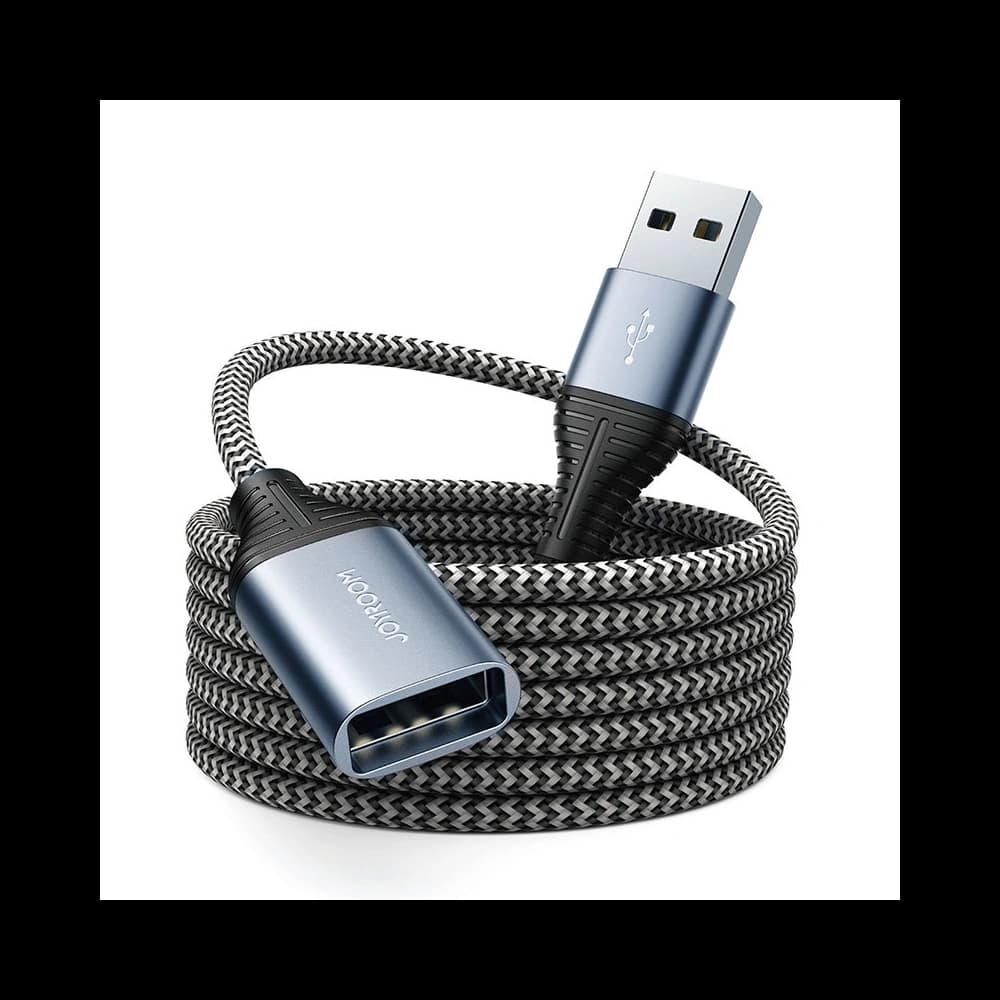 Joyroom USB 2.0 (female) - USB (male) Extension Cable 2m grey (S-2030N13 grey) - 1