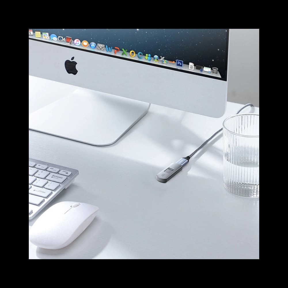 Joyroom USB 2.0 (female) - USB (male) Extension Cable 2m grey (S-2030N13 grey) - 2