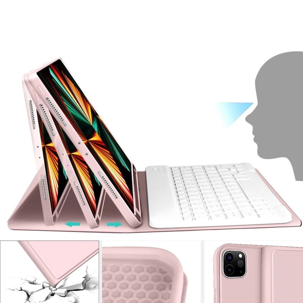 Billentyűzetes tok Tech-Protect SC Pen Apple iPad Pro 11 2020/2021/2022 (2., 3. és 4. generáció) Rózsaszín - 3