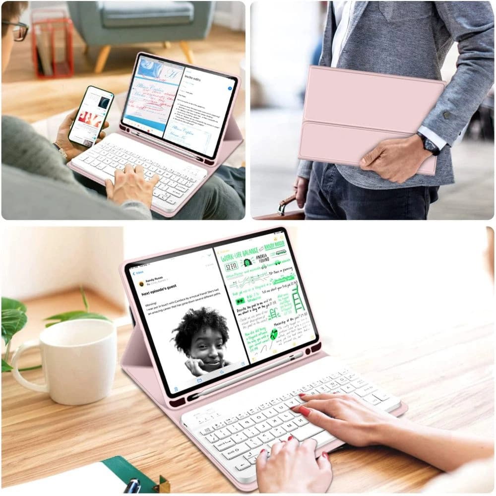 Billentyűzetes tok Tech-Protect SC Pen Apple iPad Pro 11 2020/2021/2022 (2., 3. és 4. generáció) Rózsaszín - 5