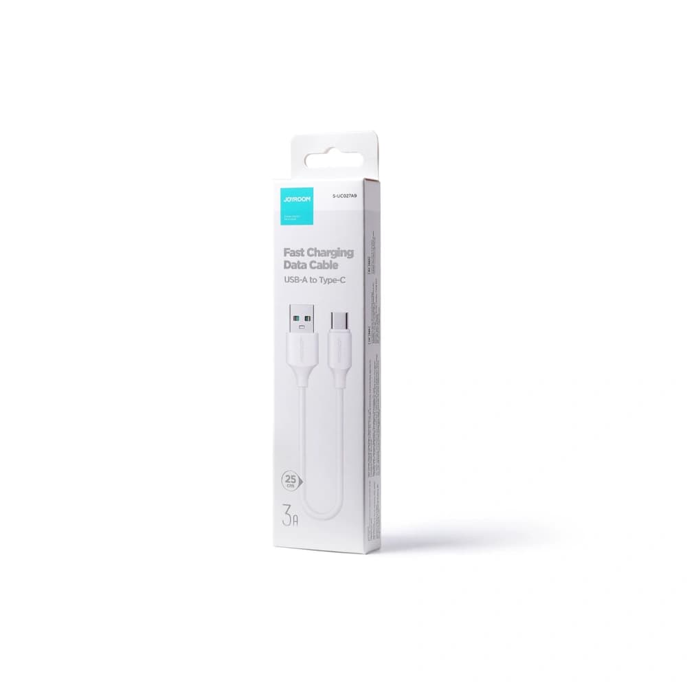 Joyroom USB/USB-C Cable 3A 0,25m white (S-UC027A9) - 5