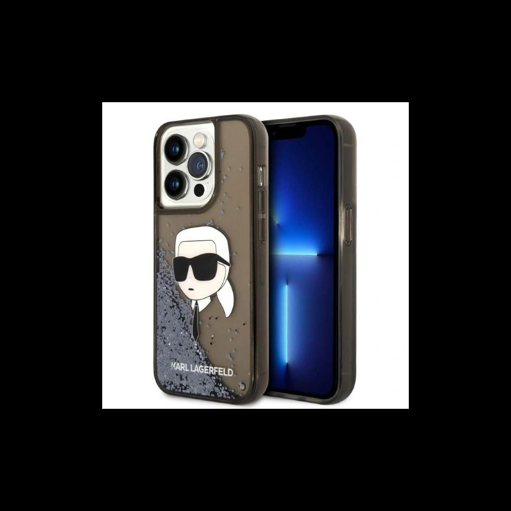 Etui Karl Lagerfeld KLHCP14XLNKHCK Apple iPhone 14 Pro Max fekete/black hardcase Glitter NFT Karl Head - 1
