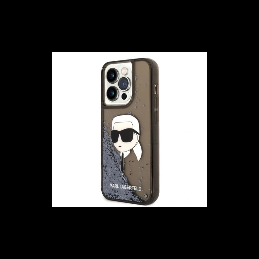 Etui Karl Lagerfeld KLHCP14XLNKHCK Apple iPhone 14 Pro Max fekete/black hardcase Glitter NFT Karl Head - 2
