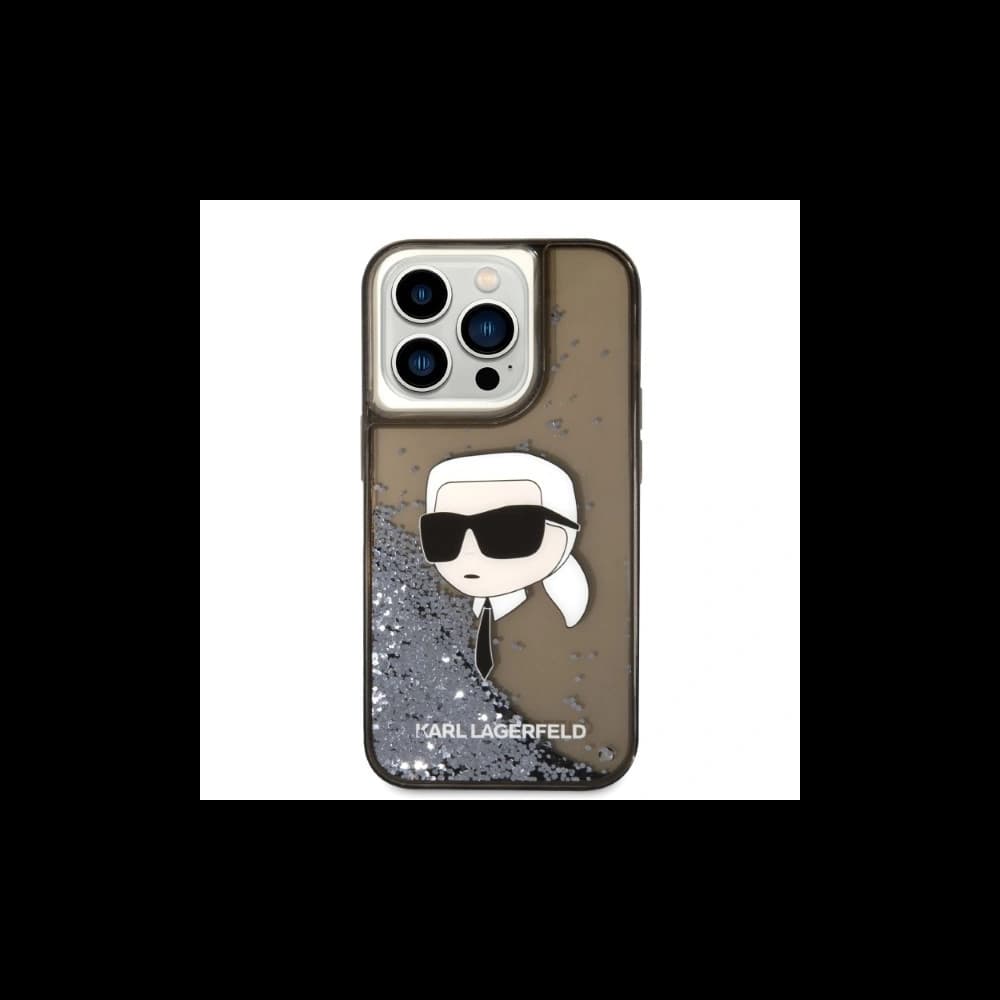 Etui Karl Lagerfeld KLHCP14XLNKHCK Apple iPhone 14 Pro Max fekete/black hardcase Glitter NFT Karl Head - 3