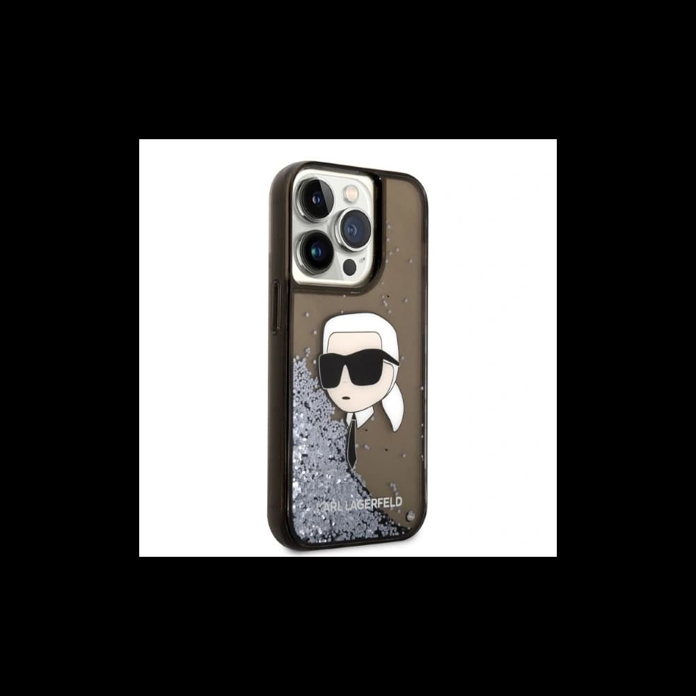 Etui Karl Lagerfeld KLHCP14XLNKHCK Apple iPhone 14 Pro Max fekete/black hardcase Glitter NFT Karl Head - 4