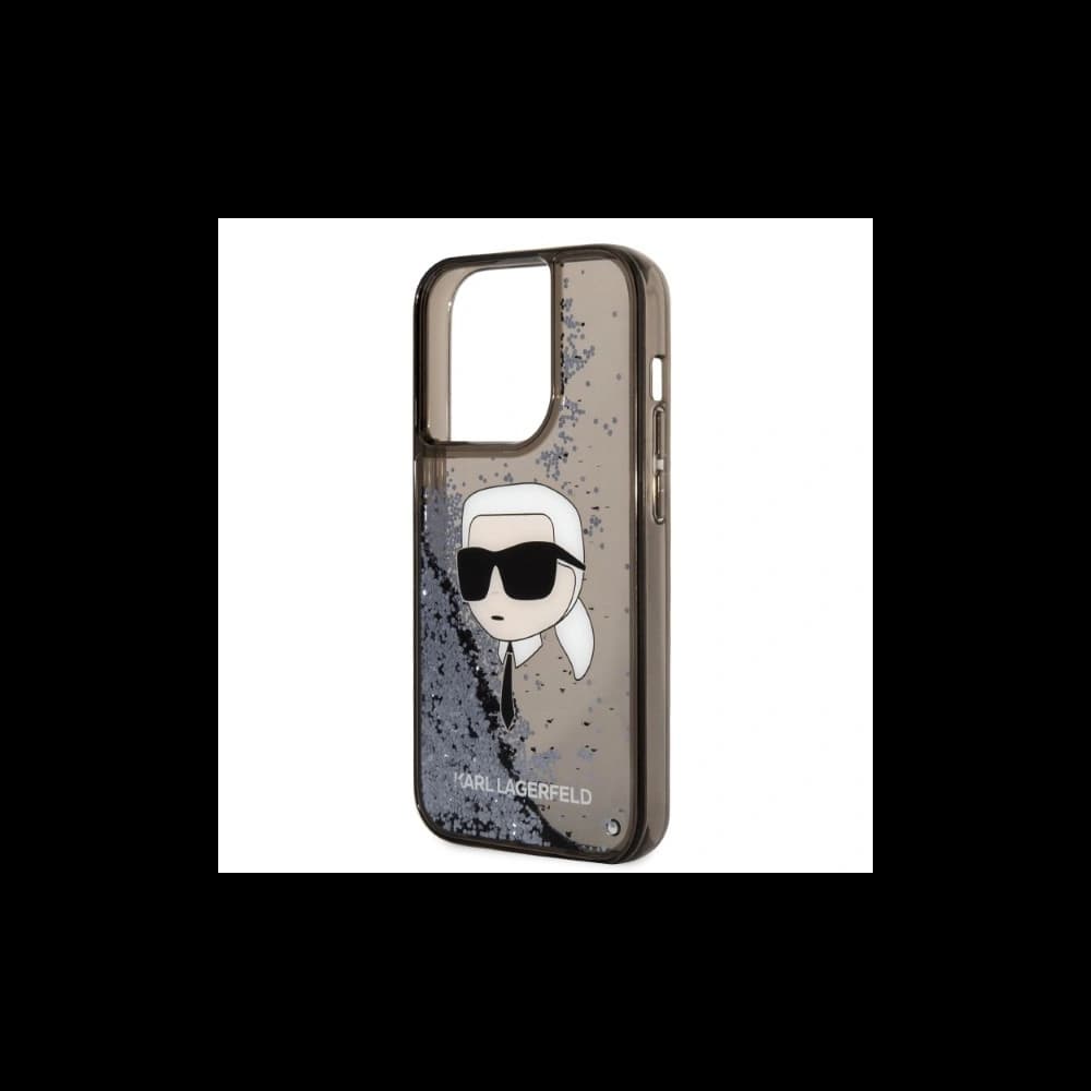 Etui Karl Lagerfeld KLHCP14XLNKHCK Apple iPhone 14 Pro Max fekete/black hardcase Glitter NFT Karl Head - 6