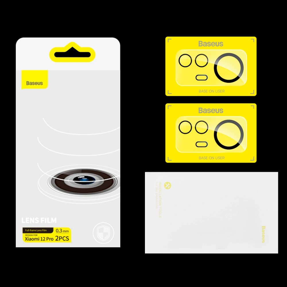 Fólia a Baseus lencsevédőhöz Xiaomi 12 Pro 0.3mm átlátszó [2 PACK] - 7