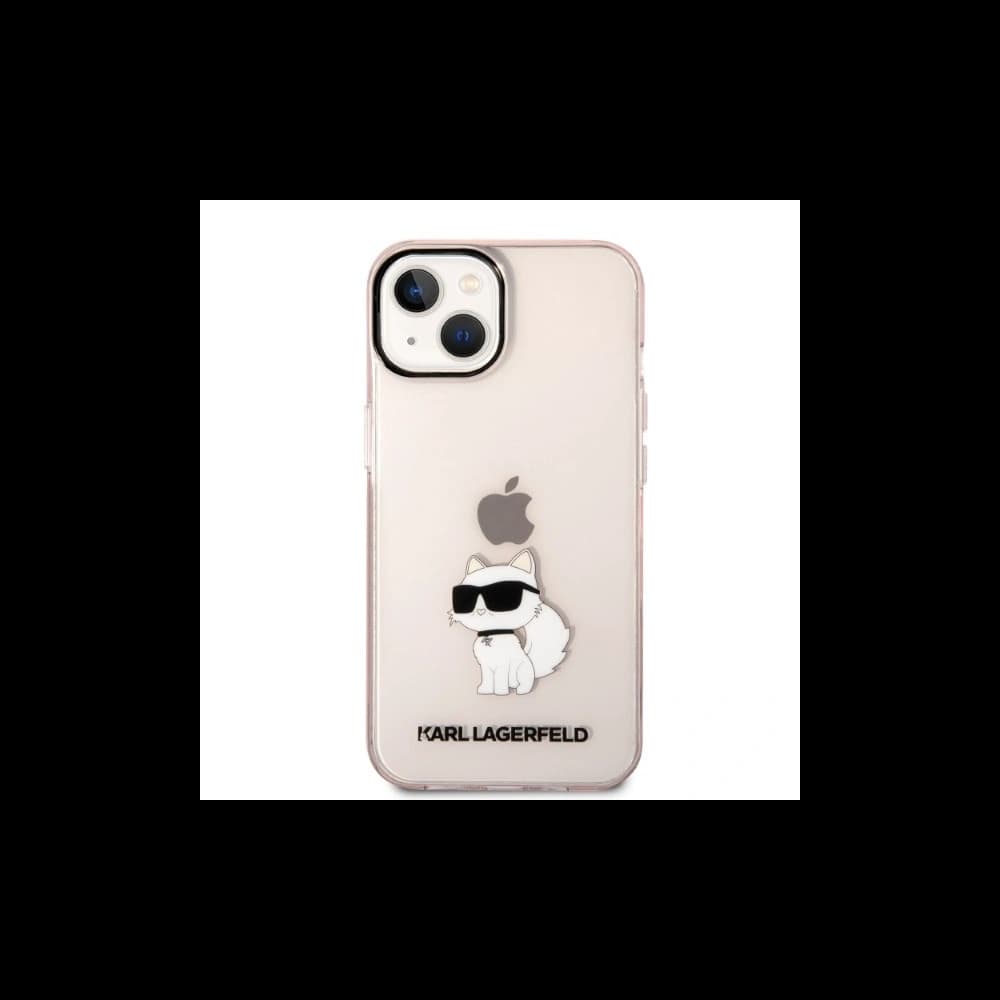 Karl Lagerfeld KLHCP14SHNCHTCP Apple iPhone 14 pink hardcase Ikonik Choupette - 3