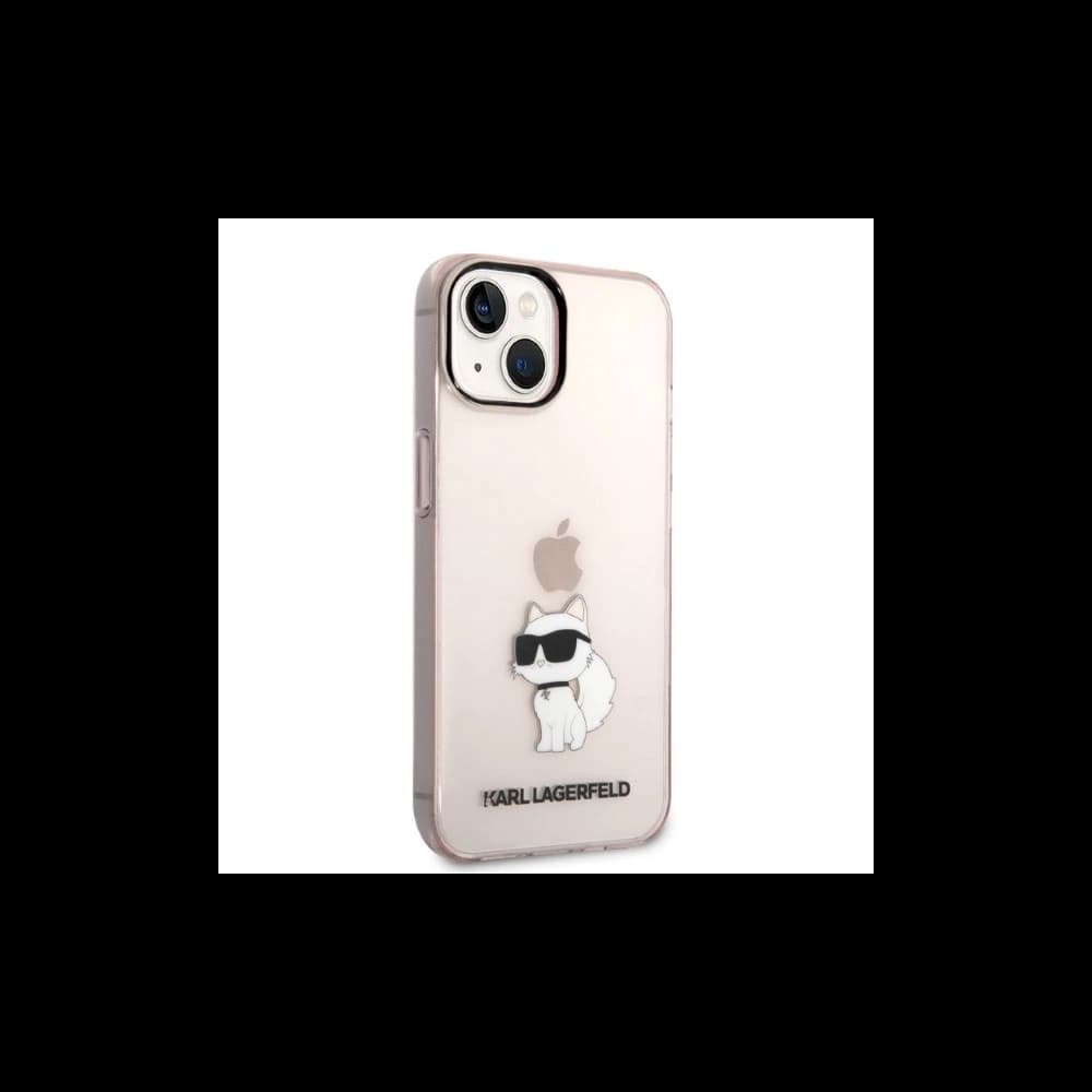 Karl Lagerfeld KLHCP14SHNCHTCP Apple iPhone 14 pink hardcase Ikonik Choupette - 4