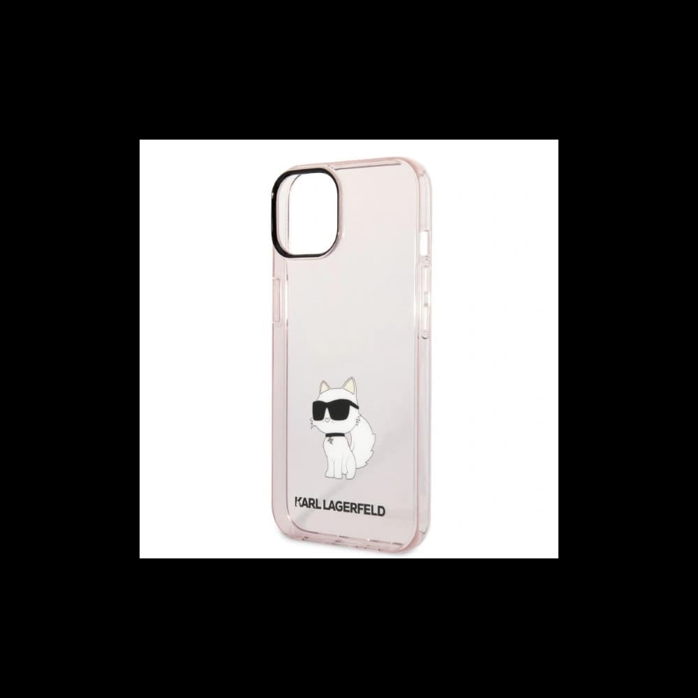 Karl Lagerfeld KLHCP14SHNCHTCP Apple iPhone 14 pink hardcase Ikonik Choupette - 6
