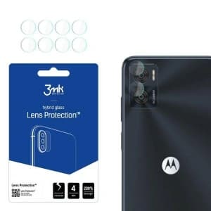 Hybriertes Glas für die Kameraobjektiv 3MK Lens Protect Motorola Moto E22 [4 PACK]