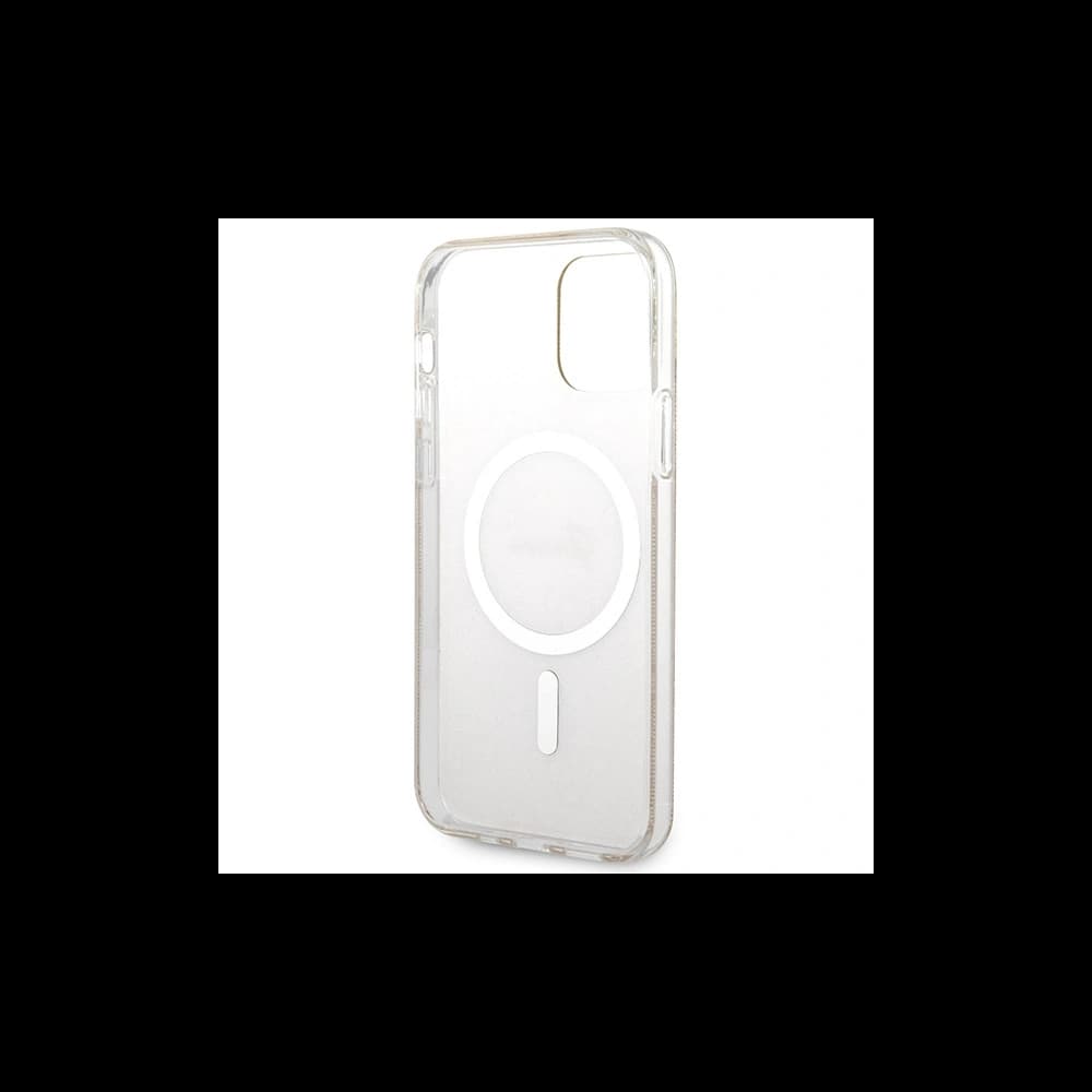 Guess GUBPP12MH4EACSW Case + Wireless Charger Apple iPhone 12/12 Pro brown hard case 4G Print MagSafe - 7