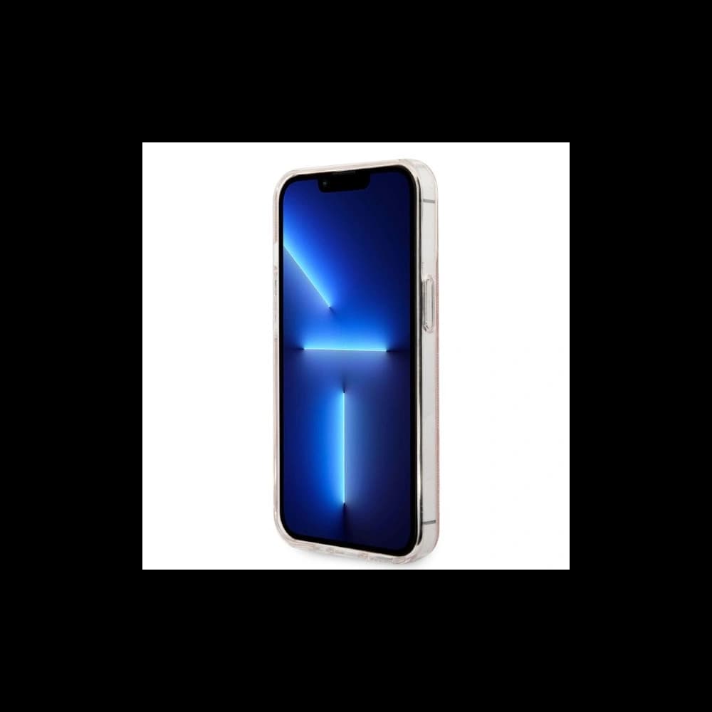 Guess GUBPP13LH4EACSP Case + Wireless Charger Apple iPhone 13 Pro pink hard case 4G Print MagSafe - 5