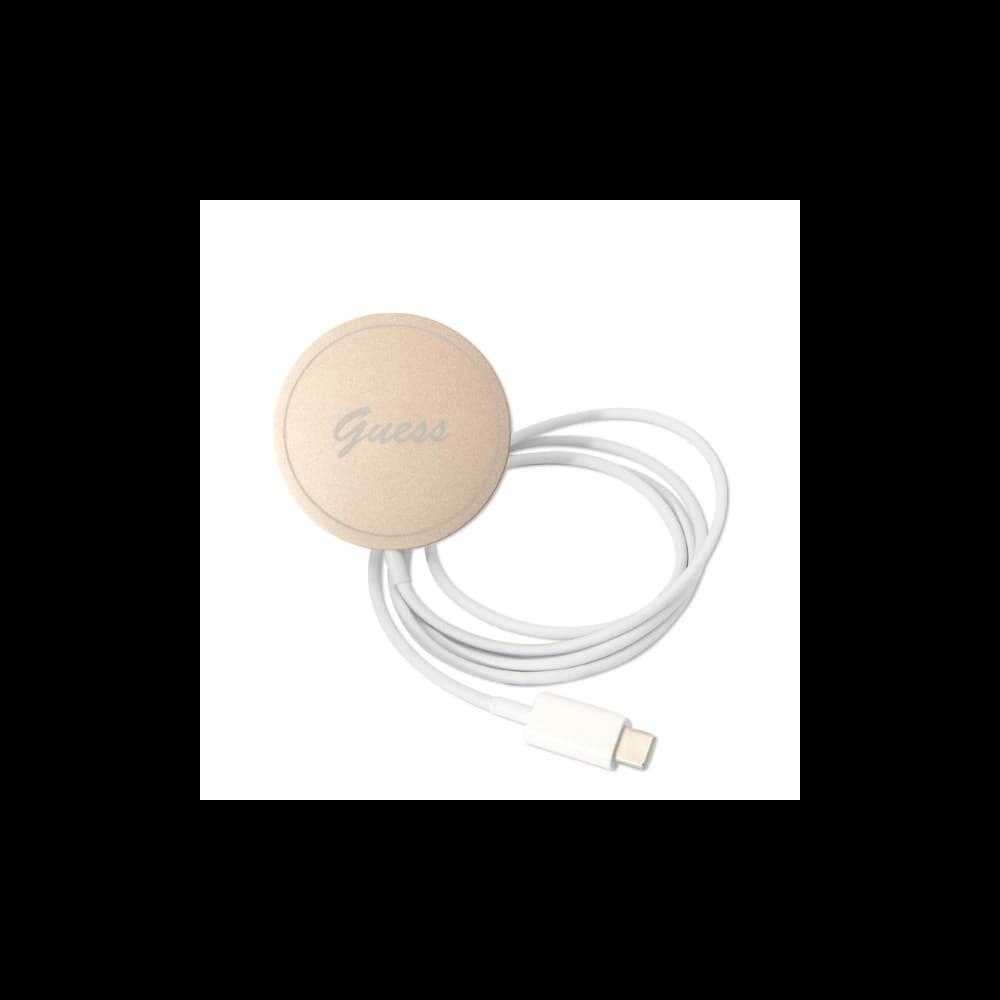 Guess GUBPP13LH4EACSP Case + Wireless Charger Apple iPhone 13 Pro pink hard case 4G Print MagSafe - 8