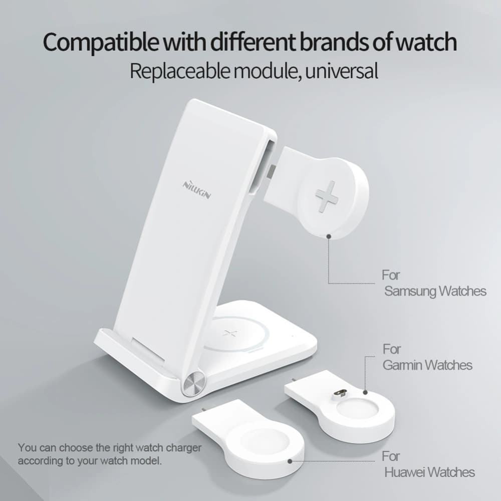Nillkin Wireless Charging Powertrio 3in1 + Huawei Watch adapter - 5