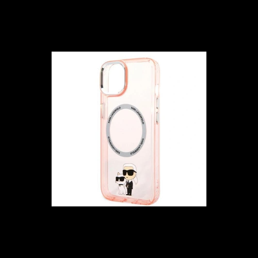 Case Karl Lagerfeld KLHMP14MHNKCIPApple iPhone 14 Plus / 15 Plus Hardcase rosa/pink Iconic Karl&Choupette Magsafe - 6