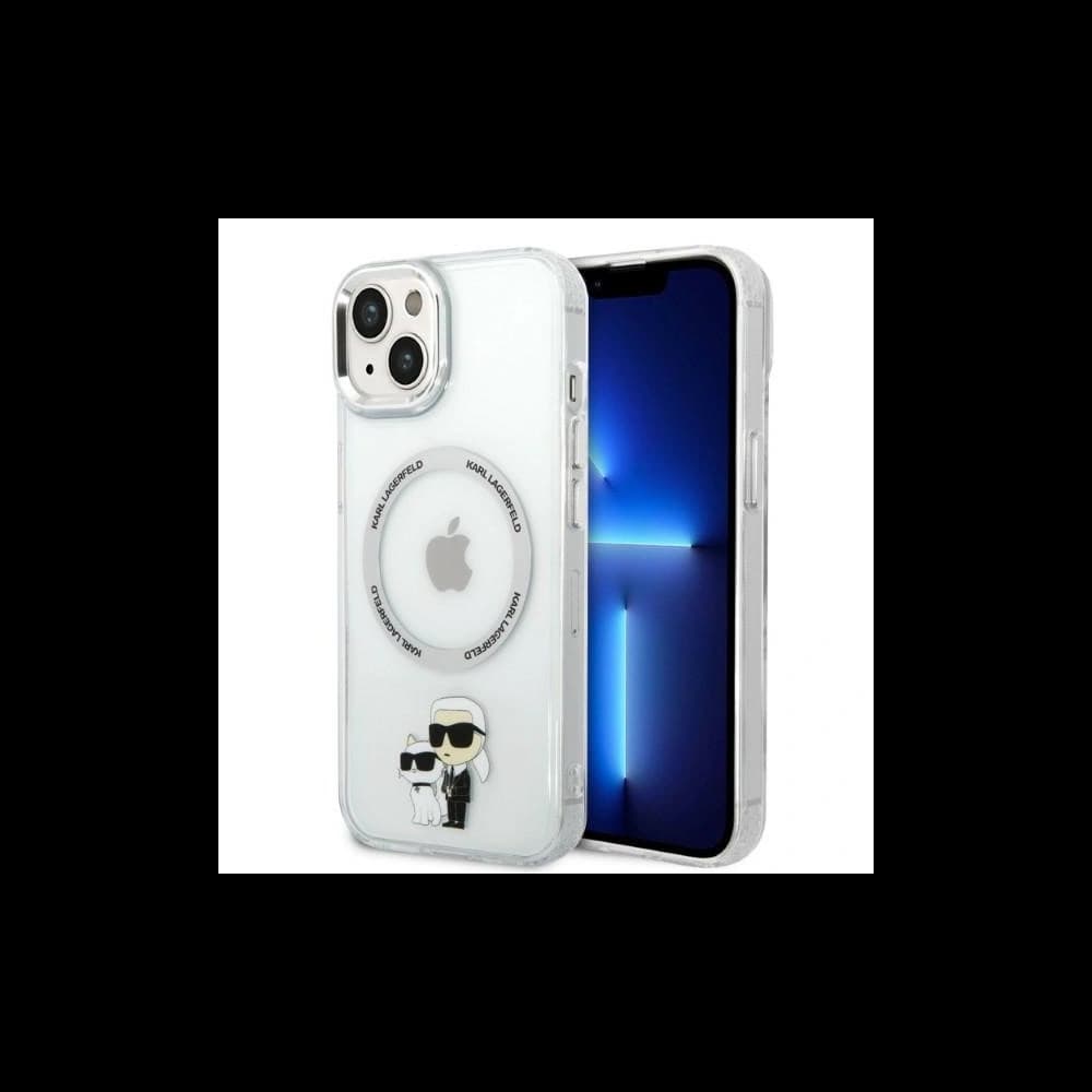 Etui Karl Lagerfeld KLHMP14SHNKCIT Apple iPhone 14 hardcase transparent Iconic Karl&Choupette Magsafe - 1