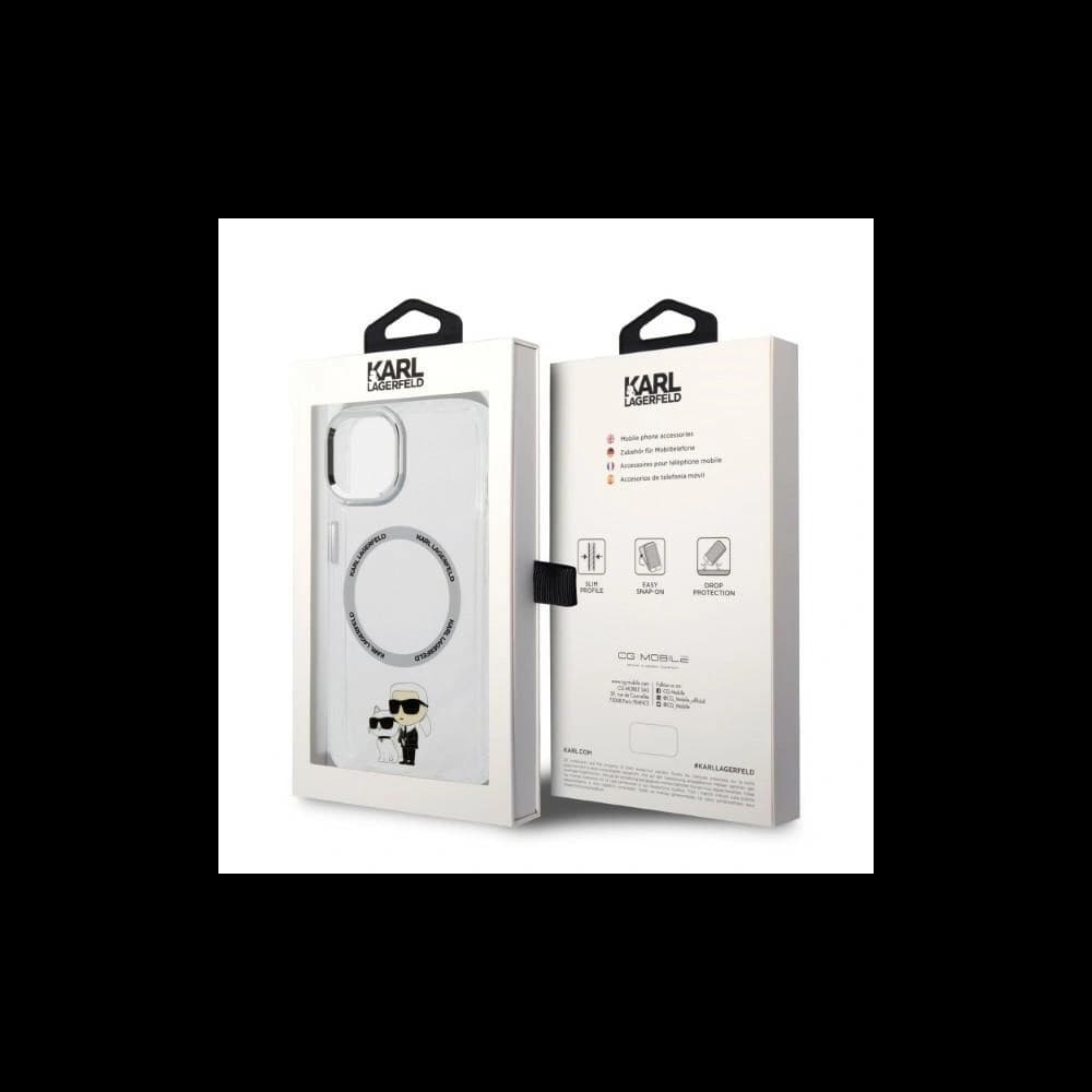 Etui Karl Lagerfeld KLHMP14SHNKCIT Apple iPhone 14 hardcase transparent Iconic Karl&Choupette Magsafe - 8