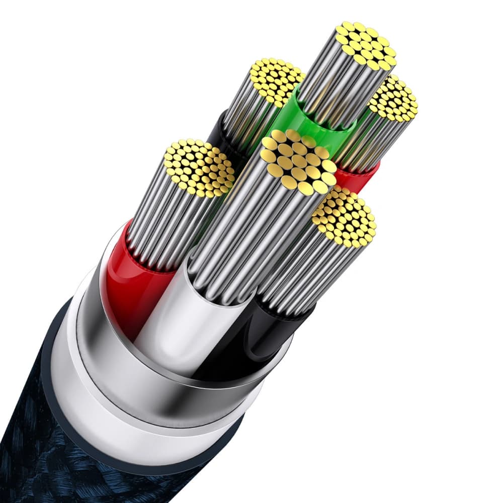 Kabel 3w1 Baseus Flash Series Ⅱ USB-USB-C/microUSB/Lightning 66W 1.2m (niebieski) - 7