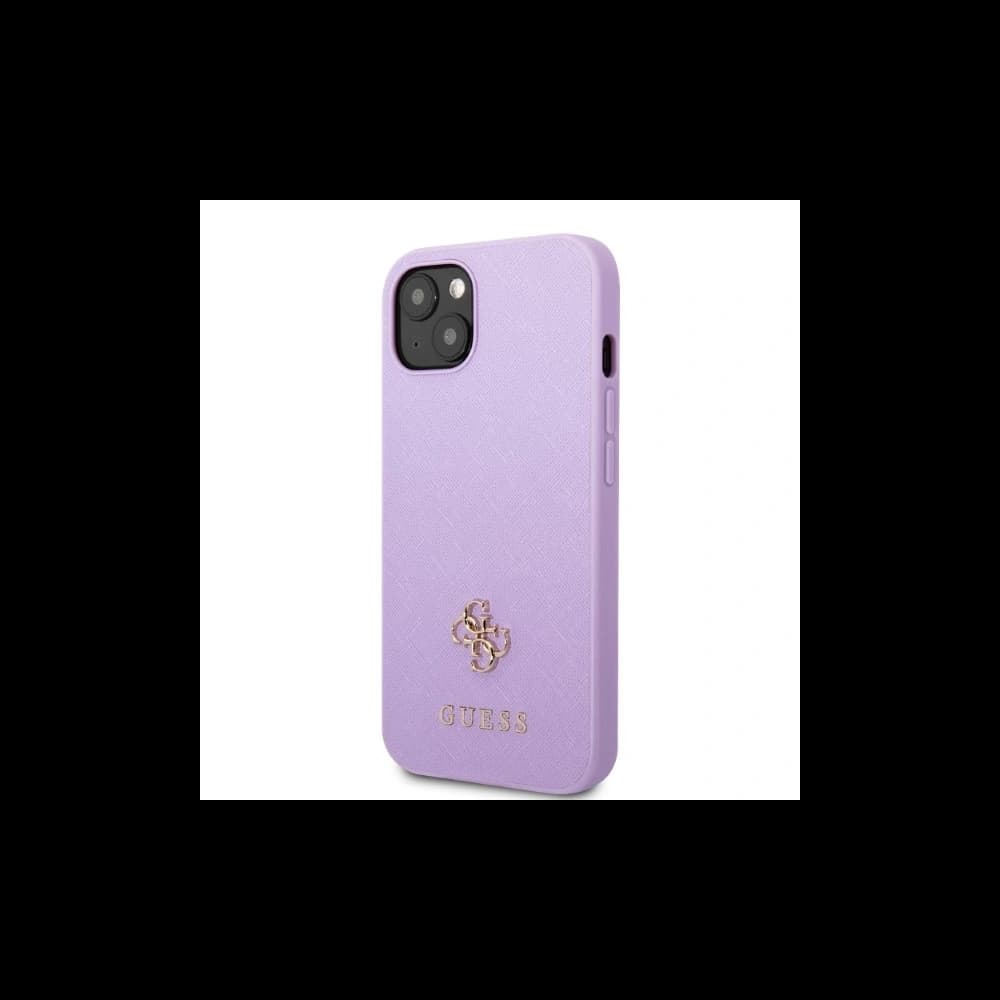 Guess GUHCP13MPS4MU Apple iPhone 13 purple hardcase Saffiano 4G Small Metal Logo - 2