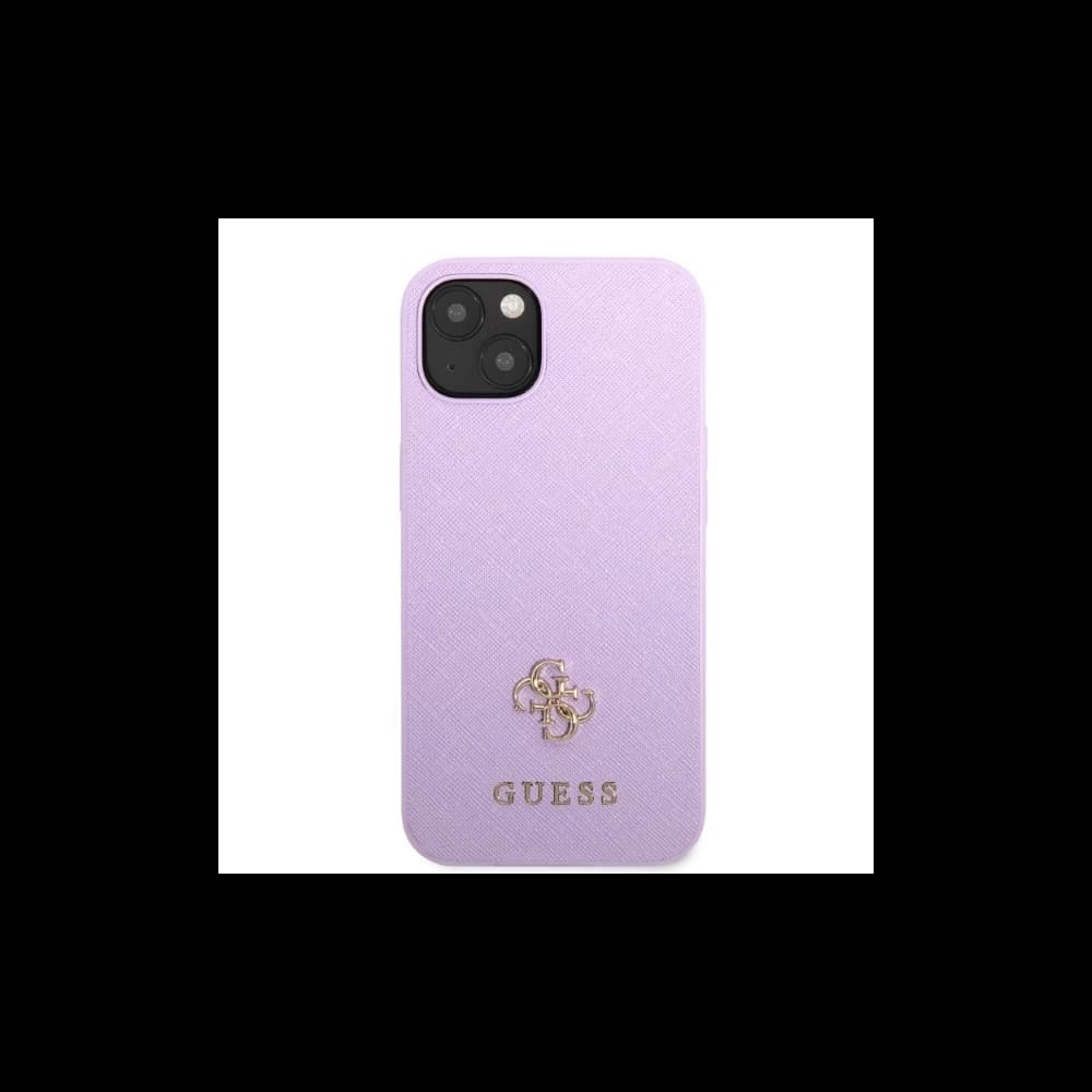 Guess GUHCP13MPS4MU Apple iPhone 13 purple hardcase Saffiano 4G Small Metal Logo - 3