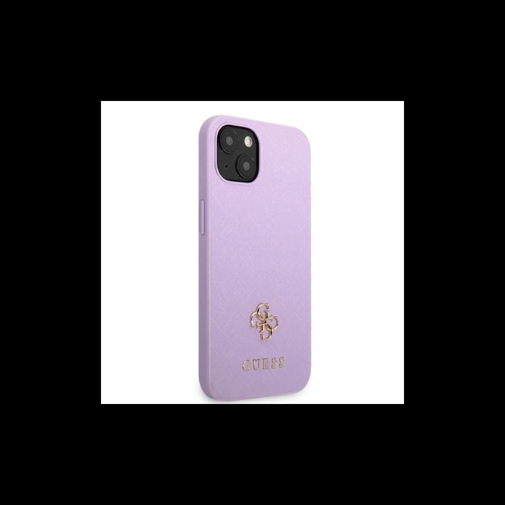 Guess GUHCP13MPS4MU Apple iPhone 13 purple hardcase Saffiano 4G Small Metal Logo - 4