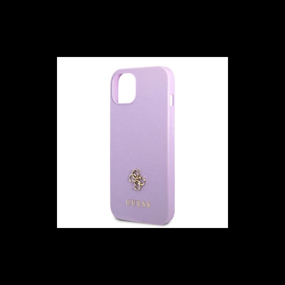 Guess GUHCP13MPS4MU Apple iPhone 13 purple hardcase Saffiano 4G Small Metal Logo - 6