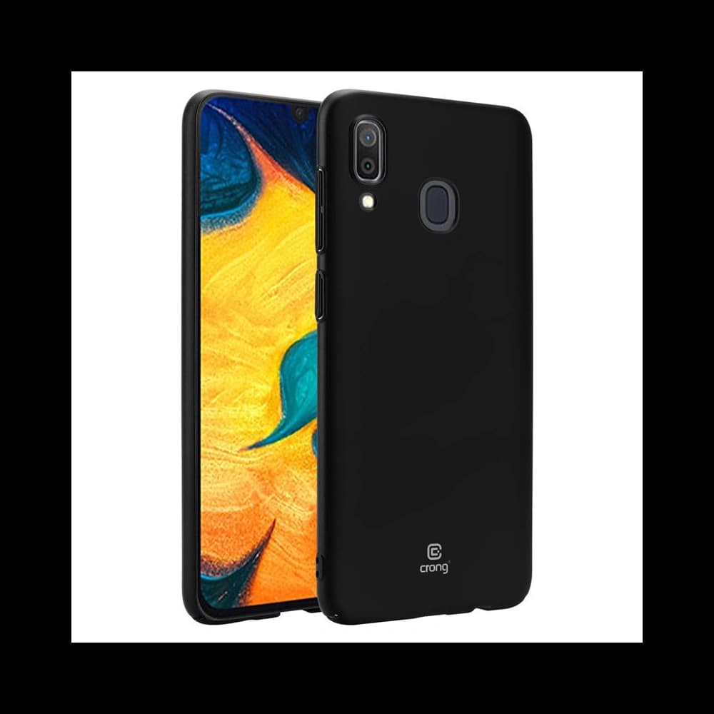 Case Crong Smooth Skin Samsung Galaxy A30 (schwarz) - 1