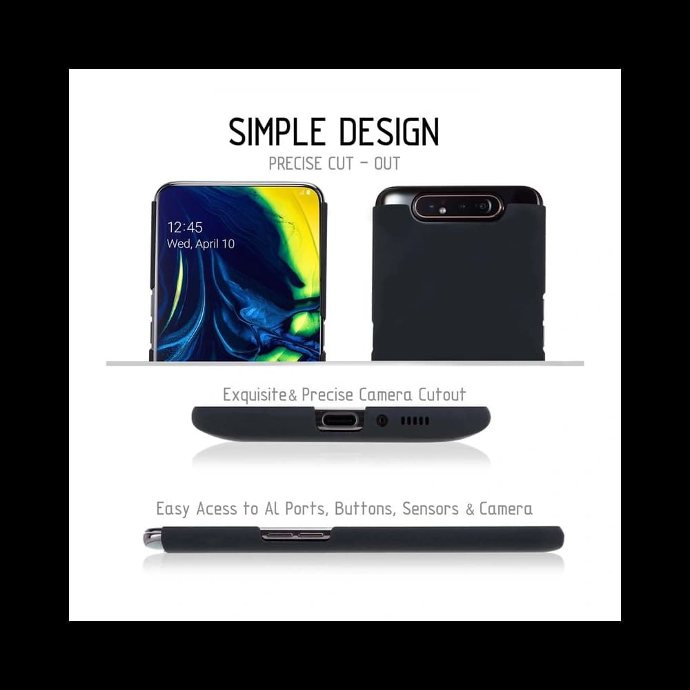 Case Crong Smooth Skin Samsung Galaxy A80/A90 (schwarz) - 4