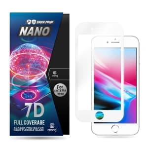 Crong 7D Nano Flexible Glass Apple iPhone 8/7 Plus (White)