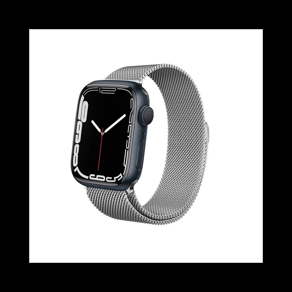Armband Crong Milano Steel Apple Watch 4/5/6/7/SE/8/9/Ultra 44/45/49mm (silber) - 1