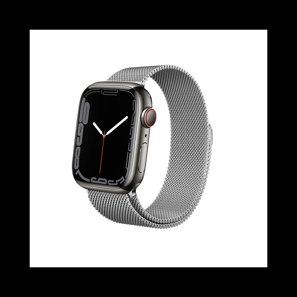 Armband Crong Milano Steel Apple Watch 4/5/6/7/SE/8/9/Ultra 44/45/49mm (silber) - 2