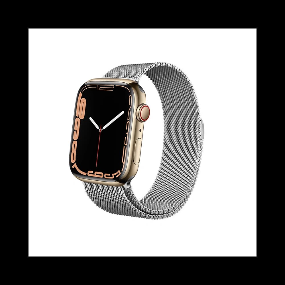 Armband Crong Milano Steel Apple Watch 4/5/6/7/SE/8/9/Ultra 44/45/49mm (silber) - 7