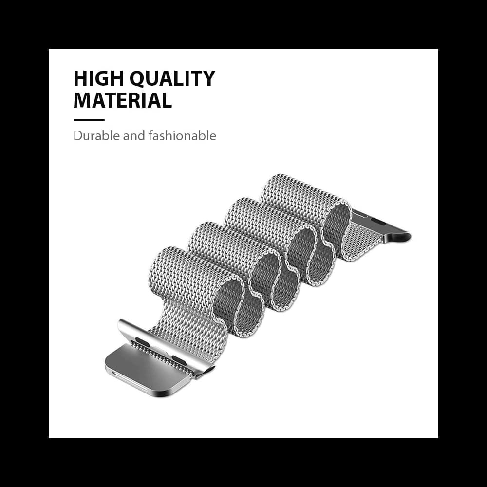 Armband Crong Milano Steel Apple Watch 4/5/6/7/SE/8/9/Ultra 44/45/49mm (silber) - 11