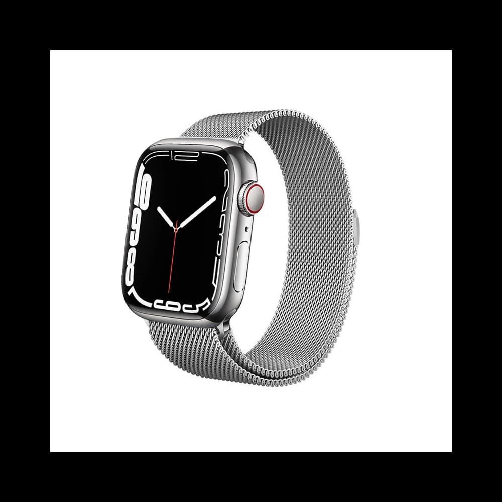Armband Crong Milano Steel Apple Watch 4/5/6/7/SE/8/9/Ultra 44/45/49mm (silber) - 12