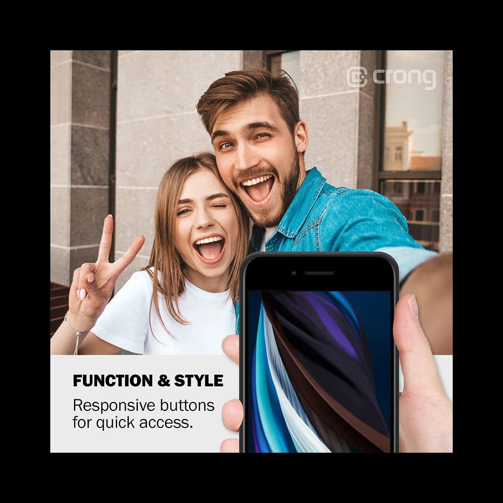 Case Crong Color Cover Apple iPhone SE 2022/SE 2020/8/7 (schwarz) - 2