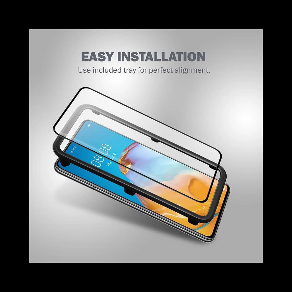 Gehärtetes Glas Crong 3D Armour Glass Huawei P40 + Installationsrahmen - 5