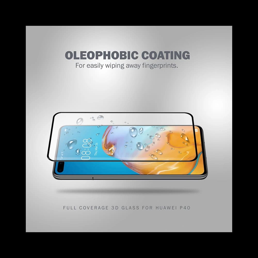 Gehärtetes Glas Crong 3D Armour Glass Huawei P40 + Installationsrahmen - 7