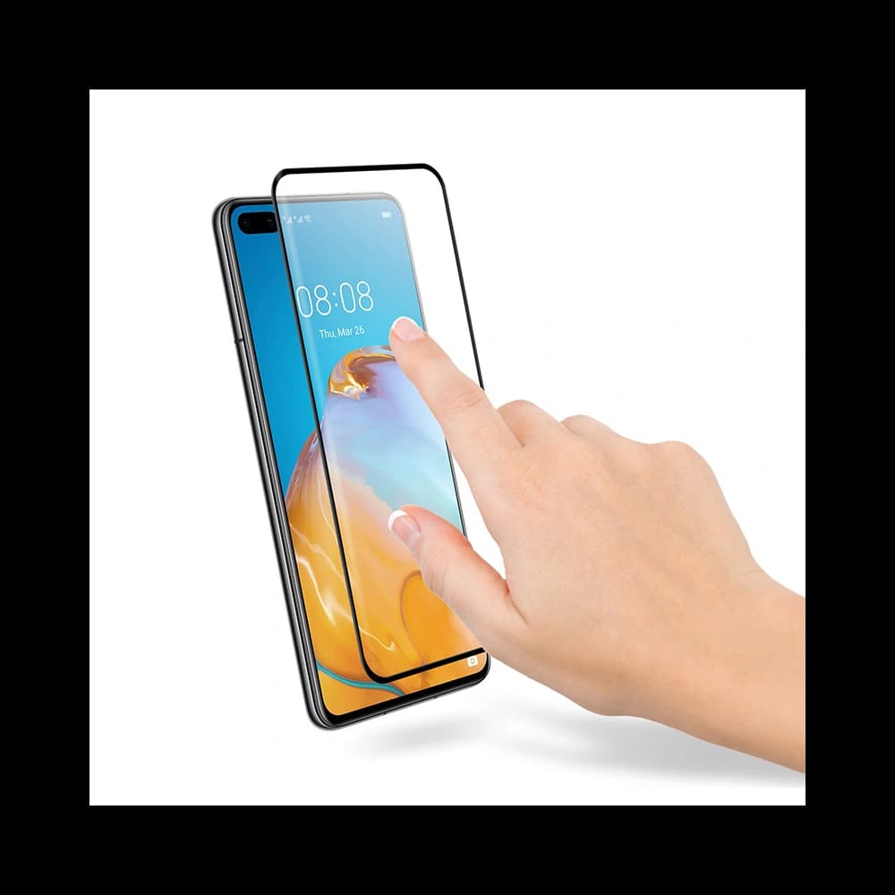 Gehärtetes Glas Crong 3D Armour Glass Huawei P40 + Installationsrahmen - 8
