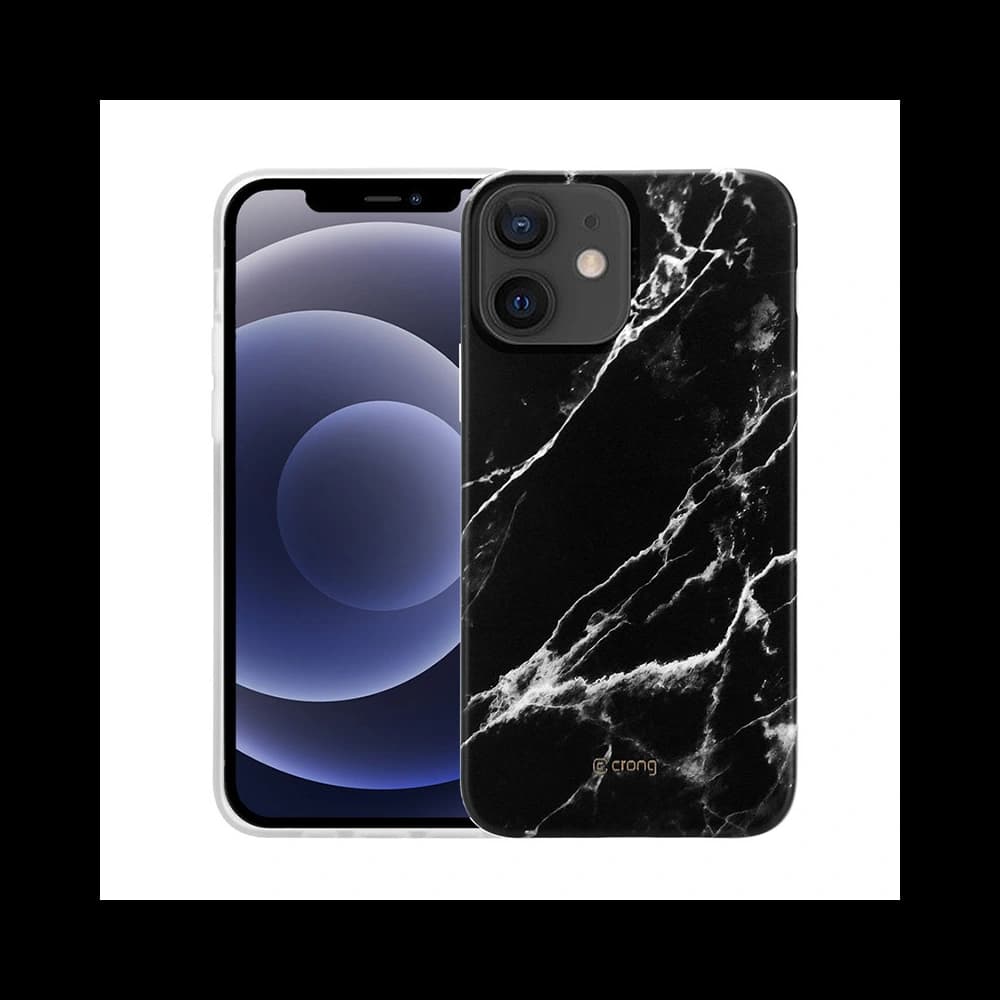 Case Crong Marble Case Apple iPhone 12 mini (schwarz) - 1