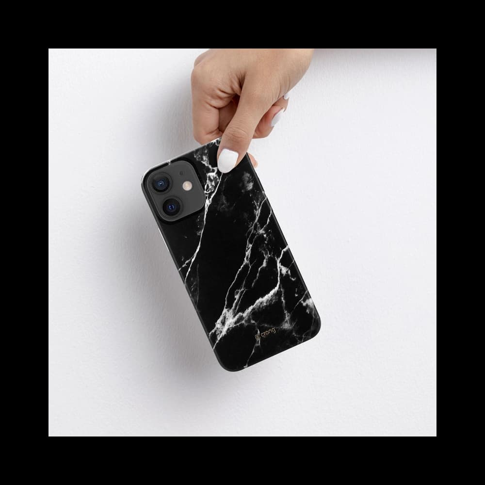 Case Crong Marble Case Apple iPhone 12 mini (schwarz) - 4