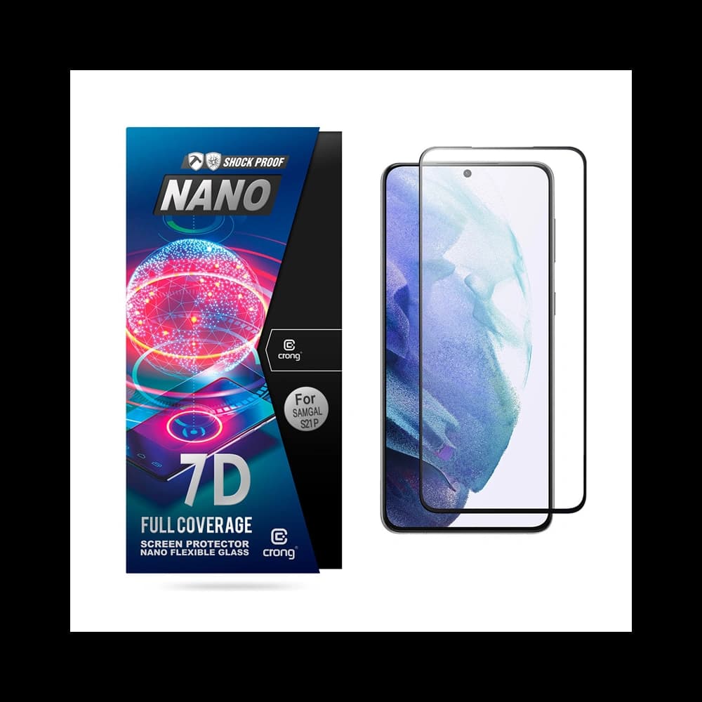 Szkło hybrydowe Crong 7D Nano Flexible Glass Samsung Galaxy S21+ Plus - 1