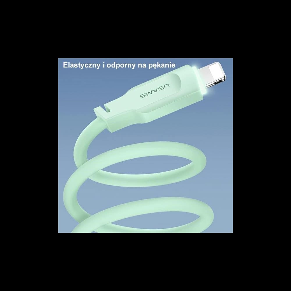 USAMS Lithe Series Cable USB/Lightning Fast Charging 2,4A 1,2m purple (US-SJ565) - 7