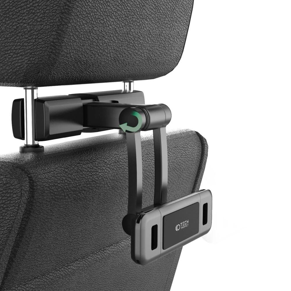 Zuhanyzófej tartó Tech-Protect V2 Stretchable Headrest Car Mount Fekete - 8