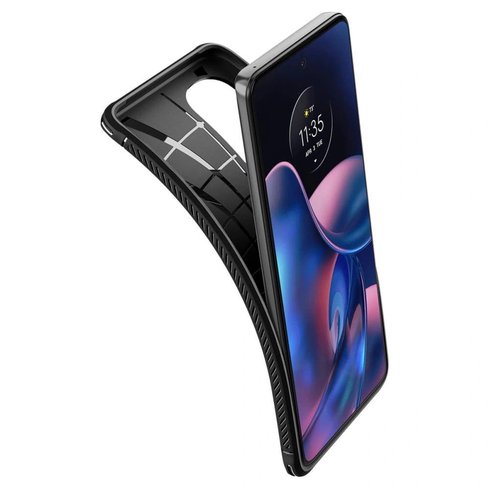 Case Spigen Rugged Armor Motorola Edge 2022 Matt Schwarz - 4