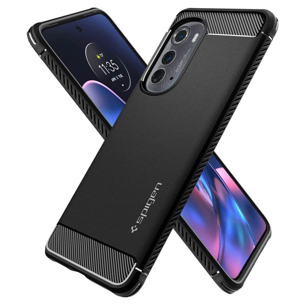 Case Spigen Rugged Armor Motorola Edge 2022 Matt Schwarz - 5